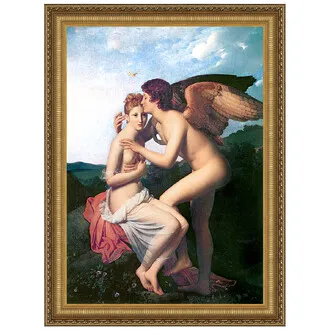 Psyche and Cupid Framed Canvas Replica Painting: Small