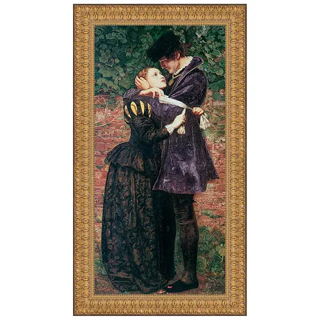 Huguenot on Saint Bartholomew's Day Framed Canvas Replica Painting: Small