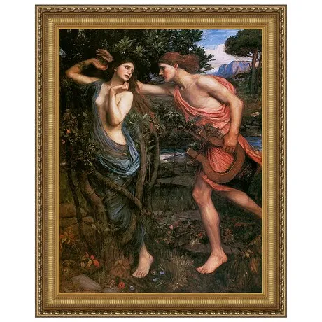 Apollo and Daphne Framed Canvas Replica Painting: Large