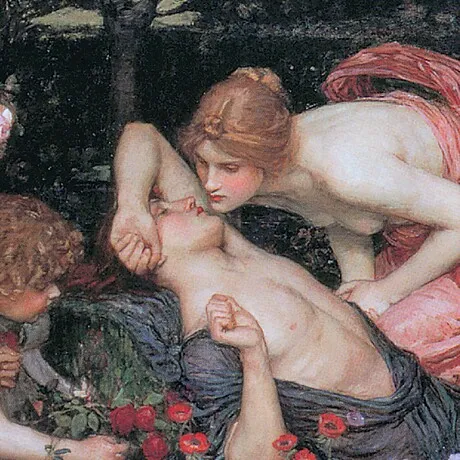 The Awakening of Adonis Framed Canvas Replica Painting: Grande