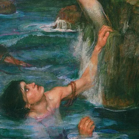 The Siren Framed Canvas Replica Painting: Medium