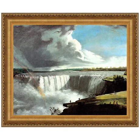 Western Branch of Niagara Falls Framed Canvas Replica Painting: Small
