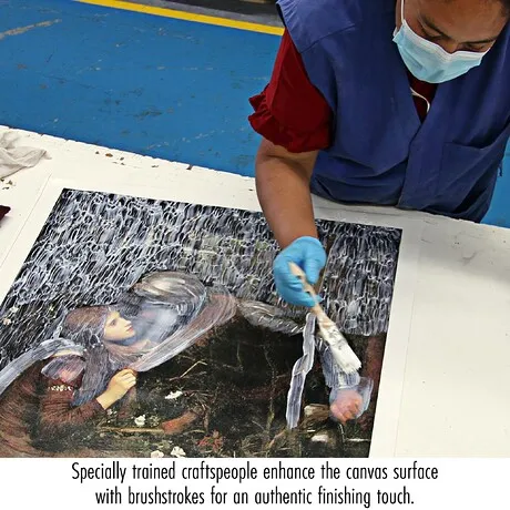 Western Branch of Niagara Falls Framed Canvas Replica Painting: Grande