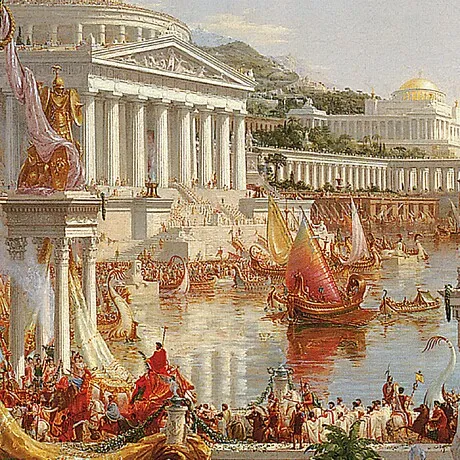 Consummation of Empire Framed Canvas Replica Painting: Medium