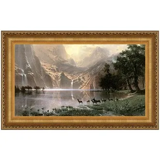 Among the Sierra Nevada Framed Canvas Replica Painting: Small