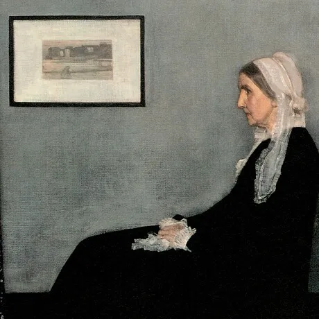 Portrait of the Artist's Mother Framed Canvas Replica Painting: Small