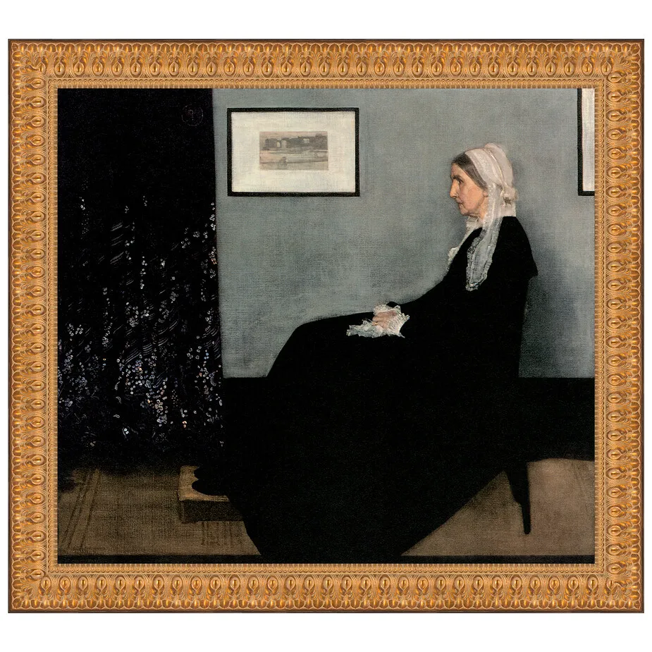 Portrait of the Artist's Mother Framed Canvas Replica Painting: Large