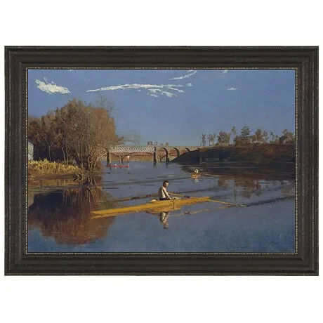 Champion Single Sculls Framed Canvas Replica Painting: Small