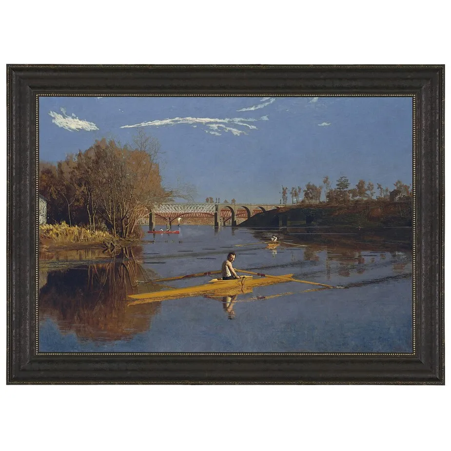 Champion Single Sculls Framed Canvas Replica Painting: Grande