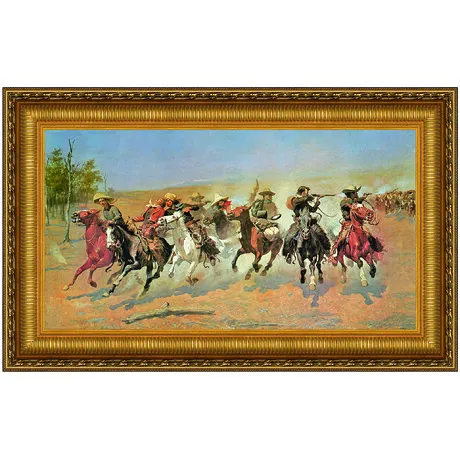 A Dash for the Timber Framed Canvas Replica Painting: Small