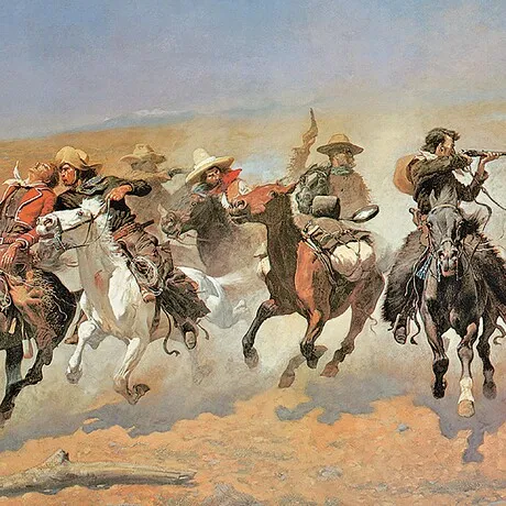 A Dash for the Timber Framed Canvas Replica Painting: Large