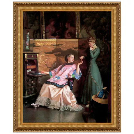 The New Necklace Framed Canvas Replica Painting: Large