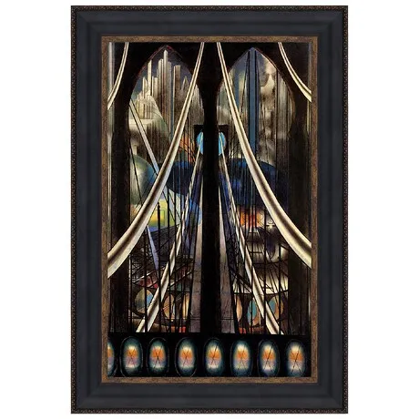 The Brooklyn Bridge Framed Canvas Replica Painting: Small