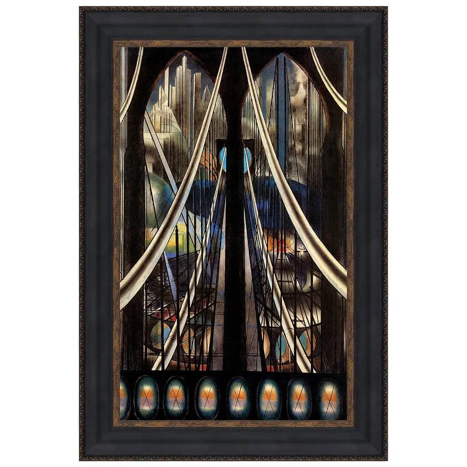 The Brooklyn Bridge Framed Canvas Replica Painting: Small