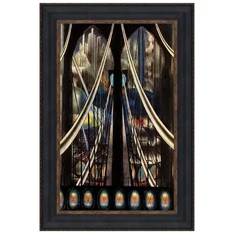 The Brooklyn Bridge Framed Canvas Replica Painting: Medium