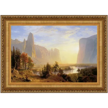 Yosemite Valley Framed Canvas Replica Painting: Small