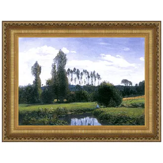 View at Rouelles Le Havre Framed Canvas Replica Painting: Large