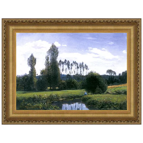 View at Rouelles Le Havre Framed Canvas Replica Painting: Grande