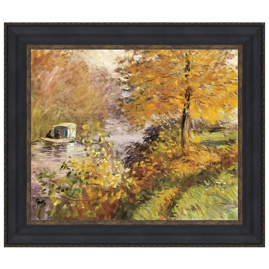 The Studio Boat Framed Canvas Replica Painting: Grande