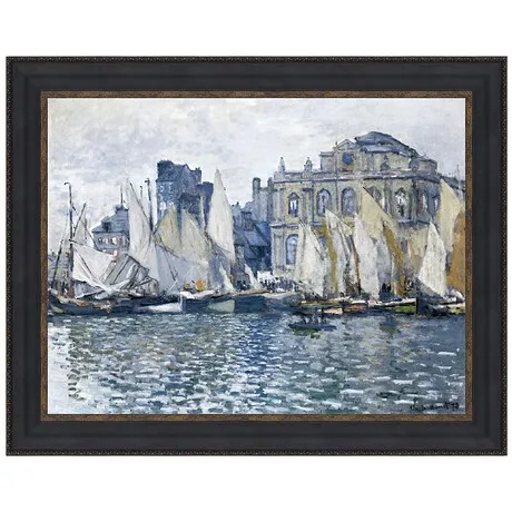 Museum at Le Havre Framed Canvas Replica Painting: Large