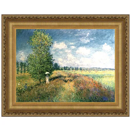 Summer, Poppy Field Framed Canvas Replica Painting: Large