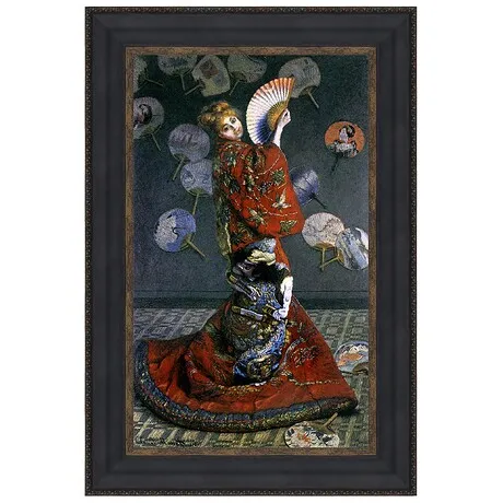 La Japonaise Framed Canvas Replica Painting: Grande