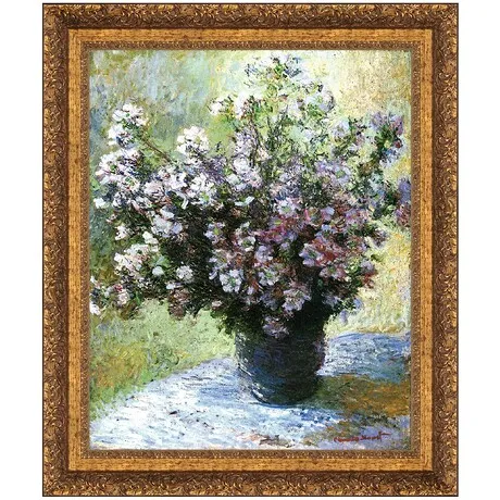 Vase of Flowers Framed Canvas Replica Painting: Small