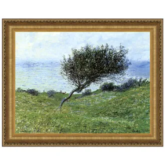 Seacoast at Trouville Framed Canvas Replica Painting: Small