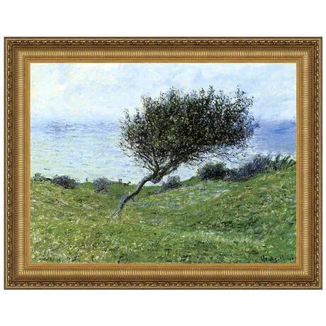 Seacoast at Trouville Framed Canvas Replica Painting: Medium