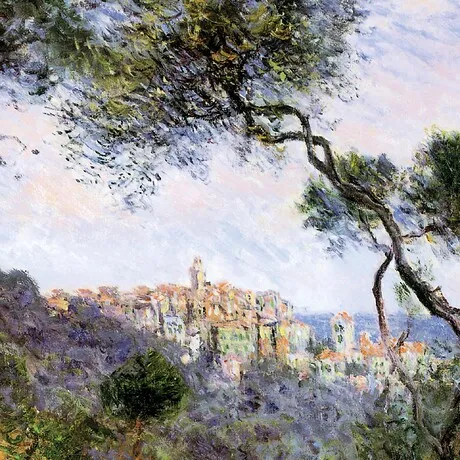 Bordighera Italy Framed Canvas Replica Painting: Large
