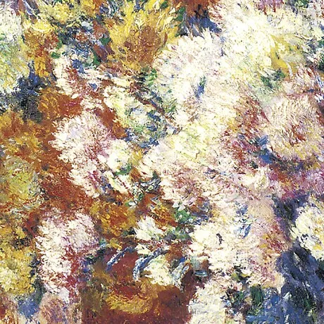 Two Vases of Chrysanthemums Framed Canvas Replica Painting: Grande