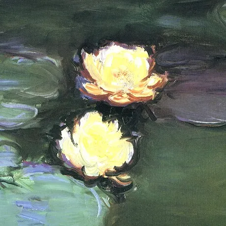 Water Lilies (Nympheas) Framed Canvas Replica Painting: Small