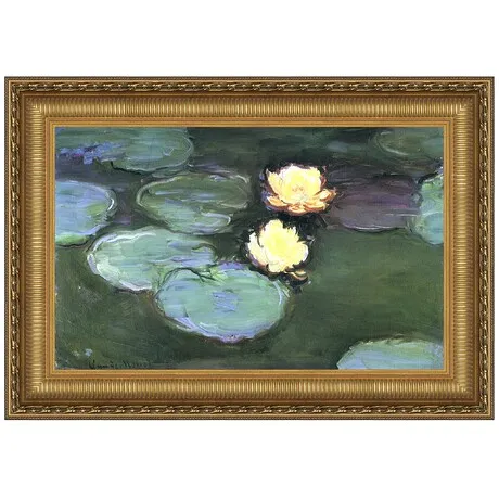 Water Lilies (Nympheas) Framed Canvas Replica Painting: Small