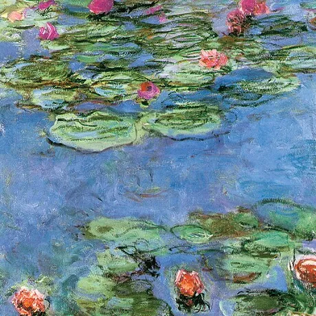 Water Lilies Framed Canvas Replica Painting: Small