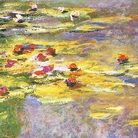Water Lilies Framed Canvas Replica Painting: Medium