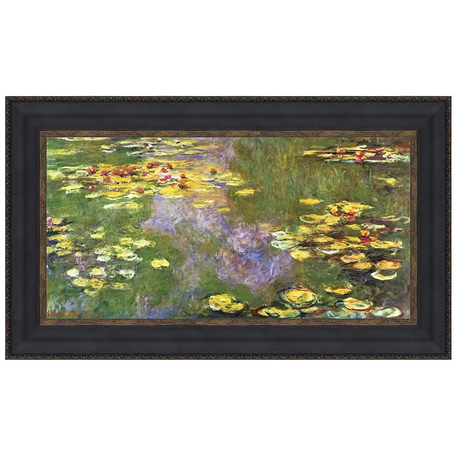 Water Lilies Framed Canvas Replica Painting: Medium