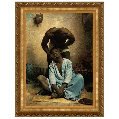 The Barber of Suez Framed Canvas Replica Painting: Large