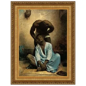 The Barber of Suez Framed Canvas Replica Painting: Grande