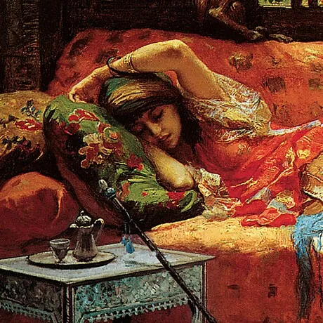 Siesta (Afternoon in Dreams) Framed Canvas Replica Painting: Large