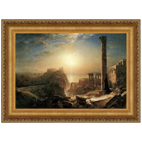 Syria by the Sea Framed Canvas Replica Painting: Large