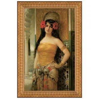 Les Coquelicots Framed Canvas Replica Painting: Medium