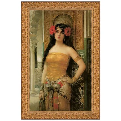 Les Coquelicots Framed Canvas Replica Painting: Large