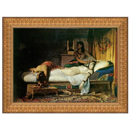 Death of Cleopatra Framed Canvas Replica Painting: Medium