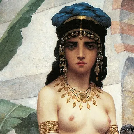 Harem Servant Girl Framed Canvas Replica Painting: Medium