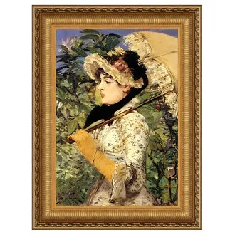 Jeanne (Spring) Framed Canvas Replica Painting: Small