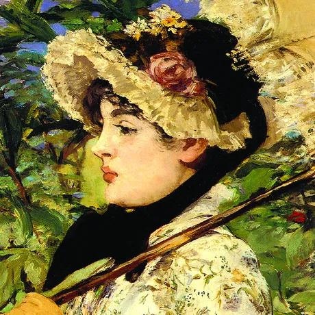 Jeanne (Spring) Framed Canvas Replica Painting: Medium