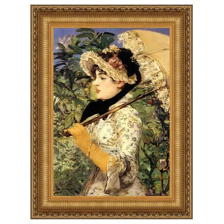 Jeanne (Spring) Framed Canvas Replica Painting: Medium