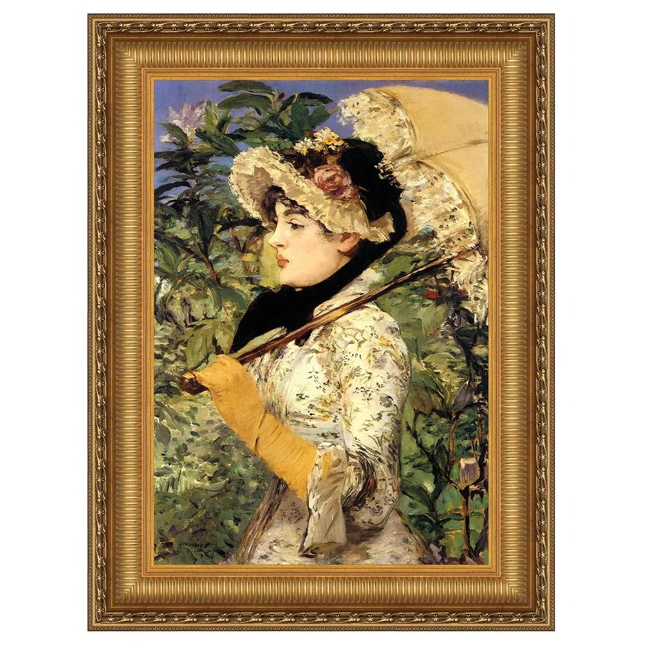 Jeanne (Spring) Framed Canvas Replica Painting: Medium