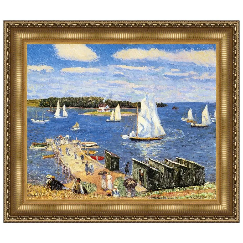 Mahone Bay Framed Canvas Replica Painting: Grande