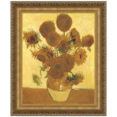 Sunflowers Framed Canvas Replica Painting: Large